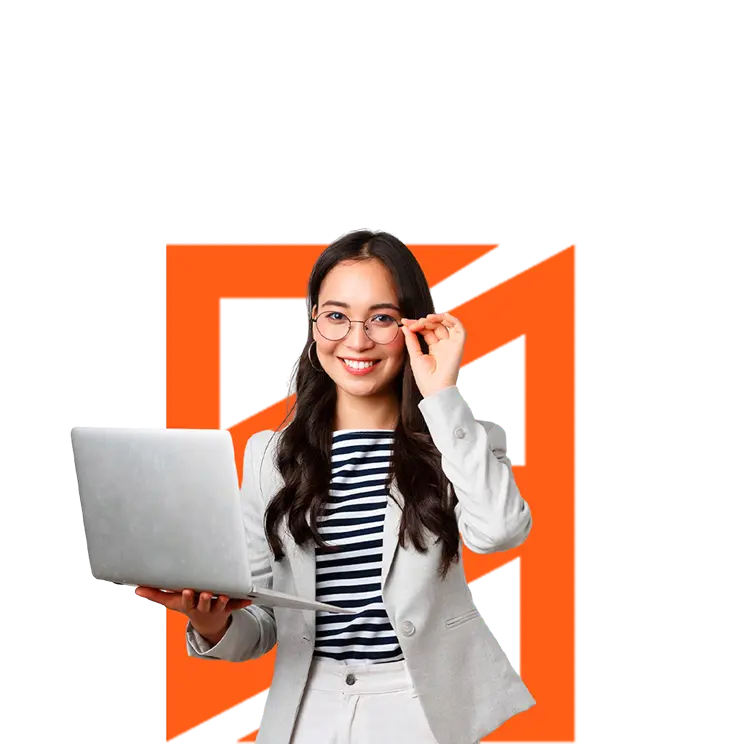 Estudiante con laptop